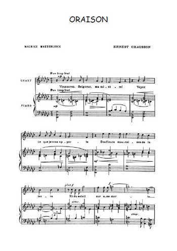 Ernest Chausson - Oraisons
